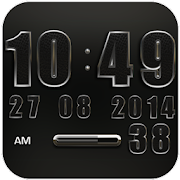 Clock Widget Black Elephant