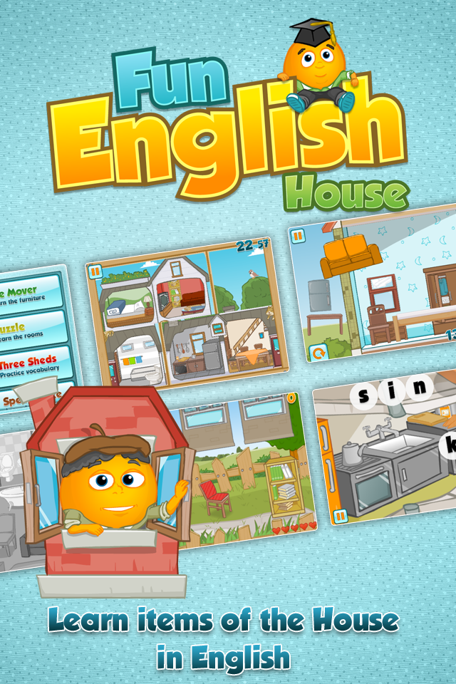 Android application Fun English House Games screenshort