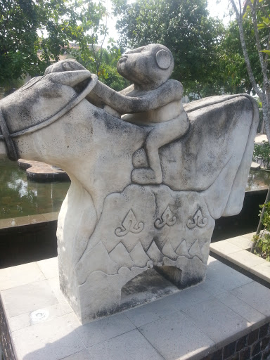 Monkey Horse Statue