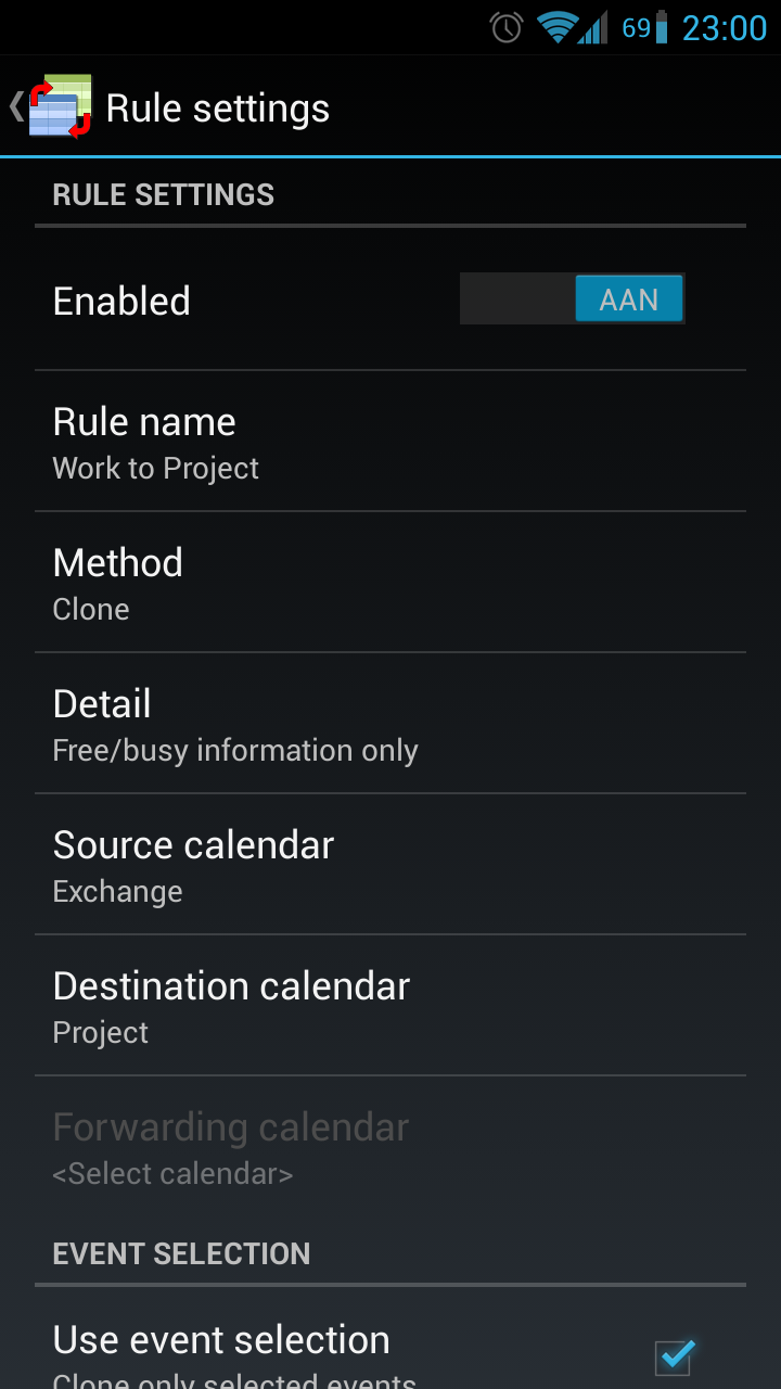 Calendar Cloner Screen 3