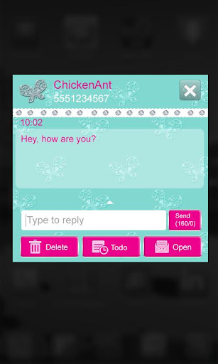 【免費個人化App】Diamond Butterfly Theme GO SMS-APP點子