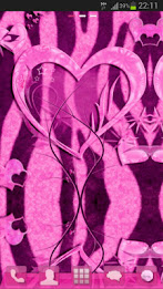 Zebra srdce Theme GO Launcher poster 1