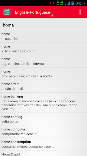 English Portuguese Dictionary