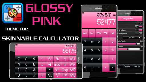 SCalc Theme Glossy PINK