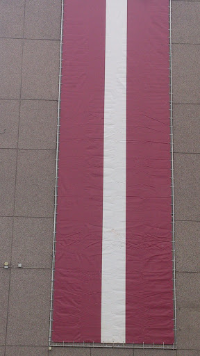 Latvian Flag on Wall