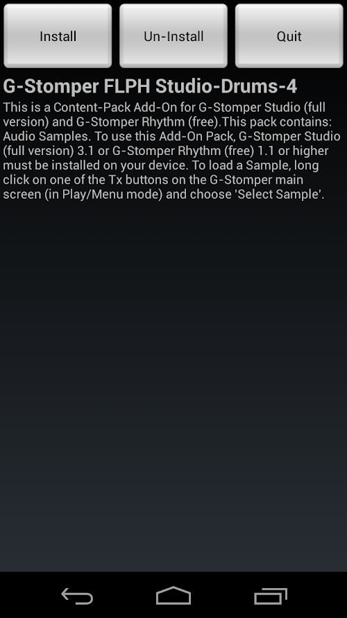 Android application G-Stomper FLPH Studio-Drums-4 screenshort