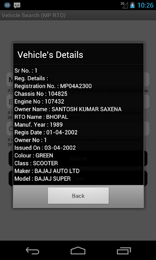 【免費商業App】Vehicle Search (MP/AP/CG RTO)-APP點子