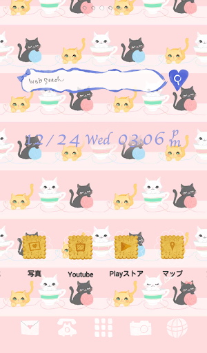 可愛換裝桌布★cats teatime