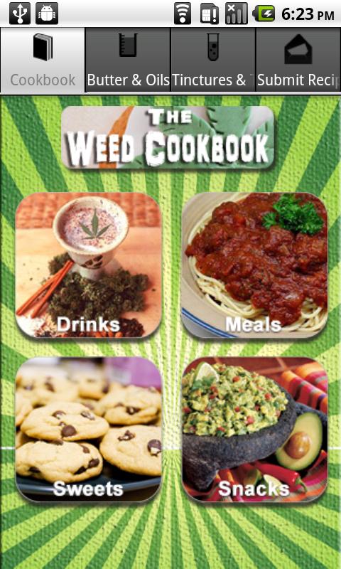 Android application Weed Cookbook screenshort