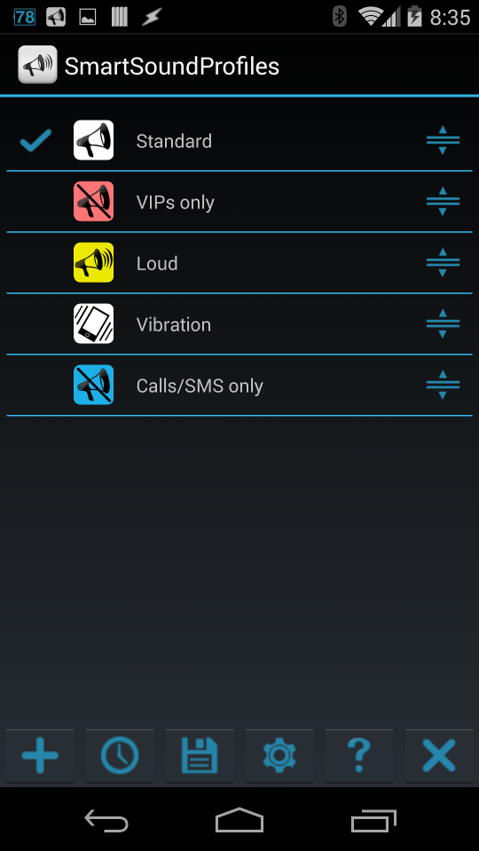 Smart Sound Profiles Screen 2