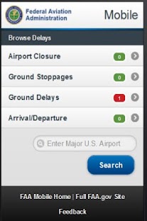 FAA Mobile FAA Delays Screenshots 1