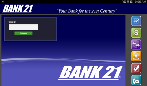 Bank 21 Tablet Banking