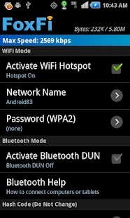 FoxFi (WiFi Tether sin root) Captura de pantalla