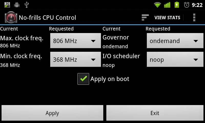 No-frills CPU Control - screenshot