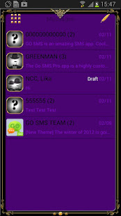 GO SMS Golden Vintage Purple(圖1)-速報App