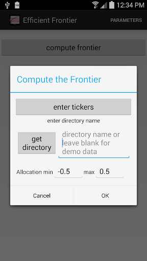 Efficient Frontier Portfolios