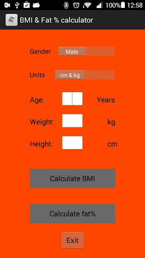 BMI and Bodyfat calculator