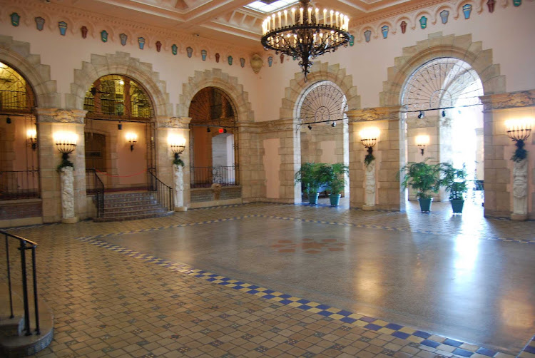 The White Hall at the Flagler Mansion in Palm Beach, Florida.