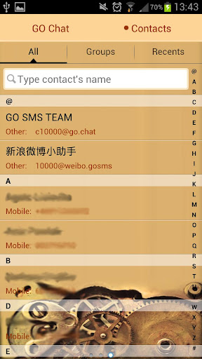 【免費通訊App】GO SMS PRO THEME Vintage Gears-APP點子