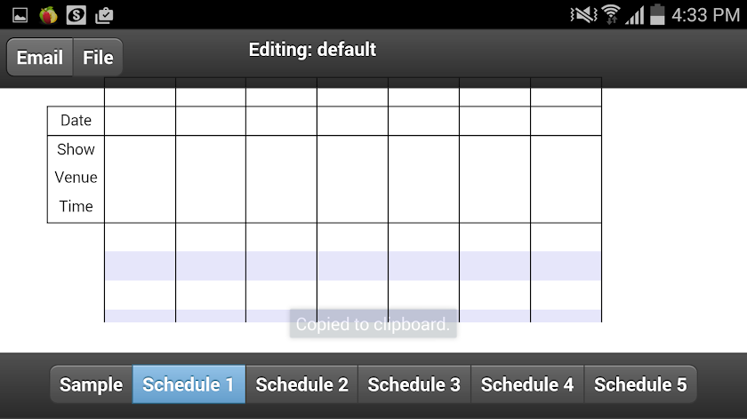 Labour Schedule Mobi Screen 3