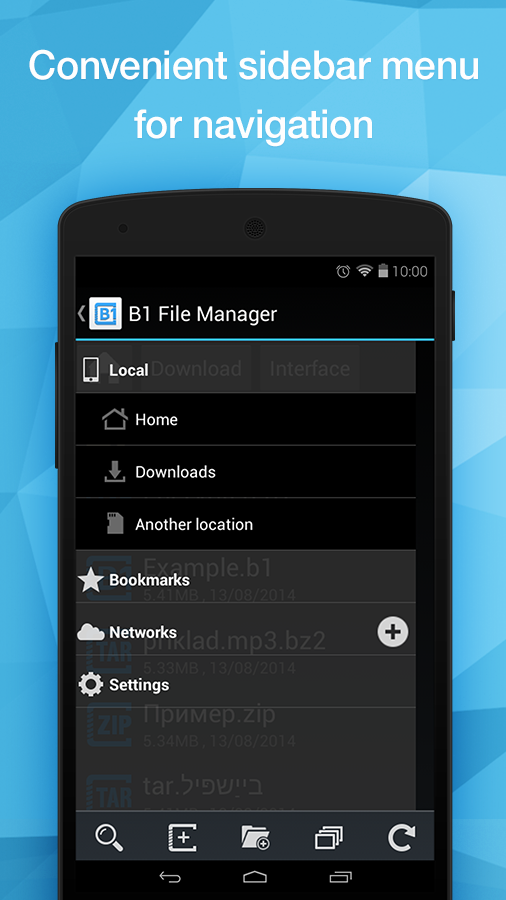    B1 File Manager and Archiver- screenshot  