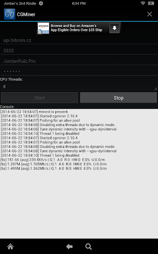 CGMiner for Android
