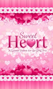 ♥Sweet Heart Theme Go SMS ♥ - screenshot thumbnail