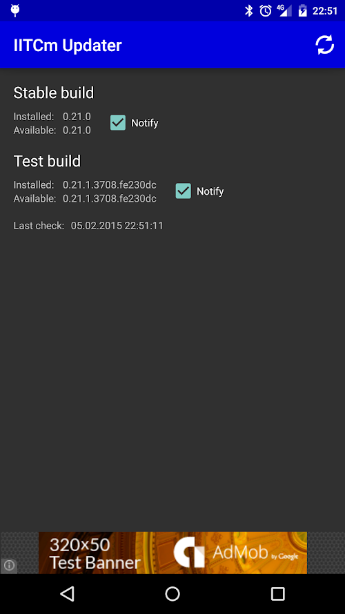 Android application IITC Mobile Updater screenshort