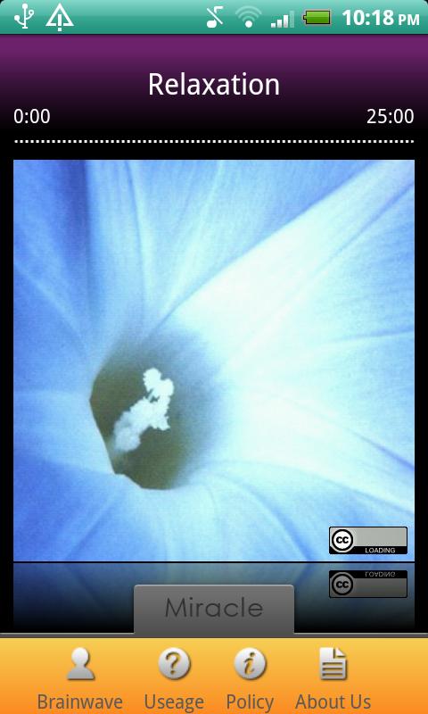 Android application Relaxation screenshort