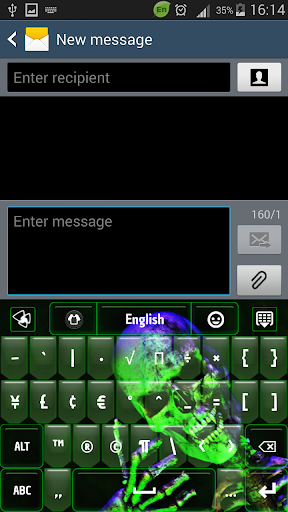 【免費個人化App】GO输入法绿色骷髅-APP點子