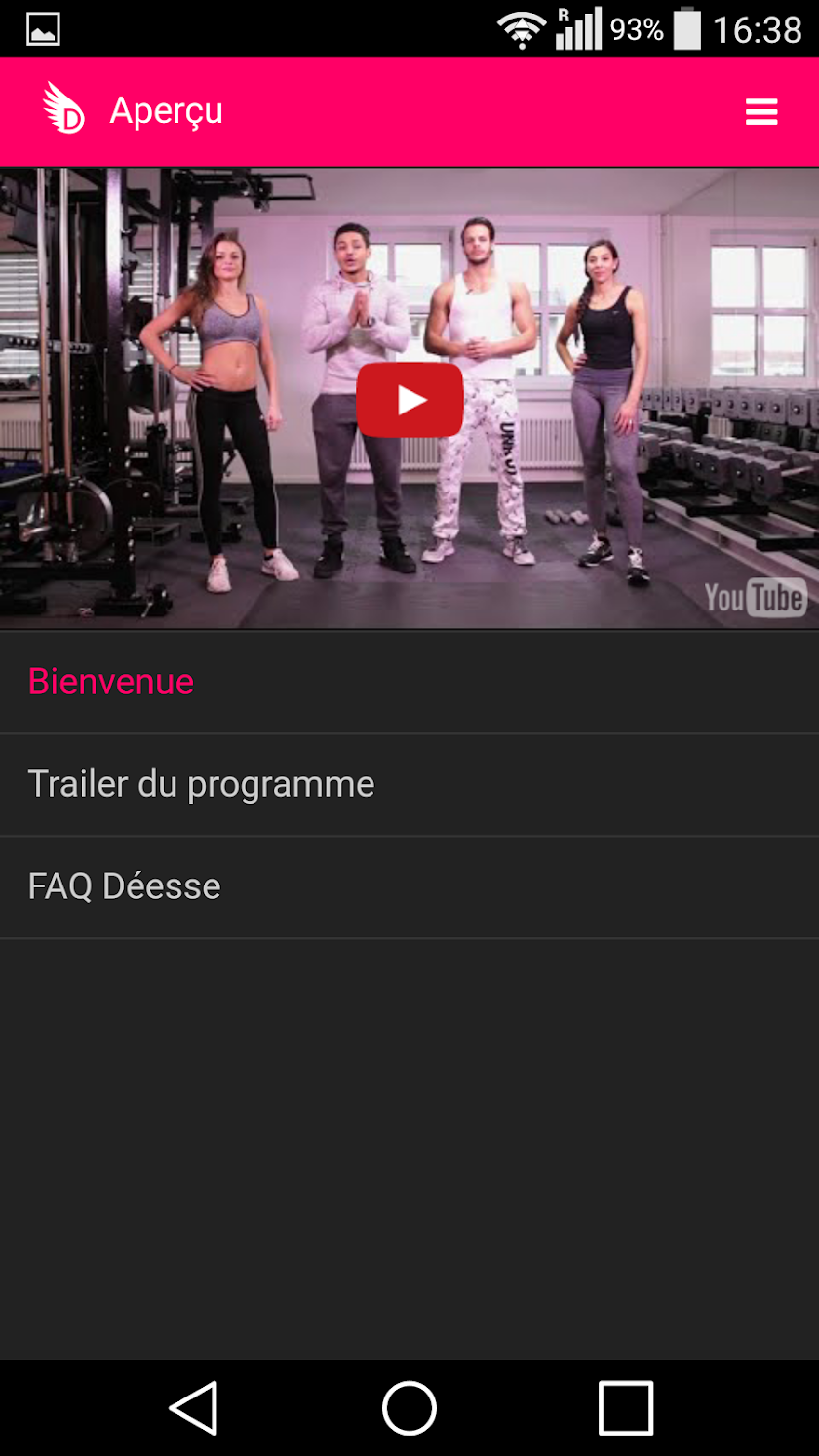 Programme Déesse Screen 2