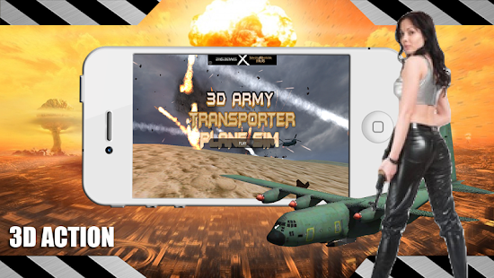 3D Army Transporter Plane Sim