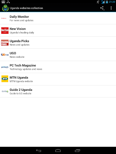 Uganda websites collection