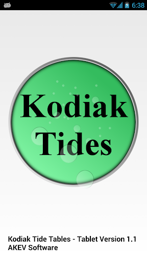 Kodiak Tide Tables Tablet