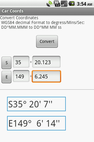 Convert Coordinates DM to DMS