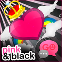 GO SMS Pro Pink&Black Theme mobile app icon