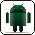 Droid green glow doo-dad logo
