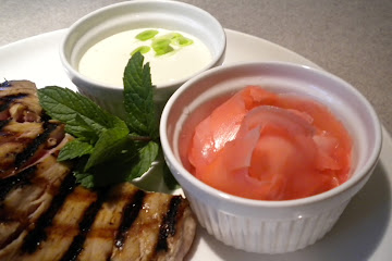 Tuna, Pickled Ginger and Green Garlic Aioli with &quot;Wasabi&quot;