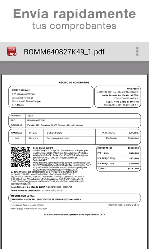 CFDi Factura o Recibo - Android Apps on Google Play
