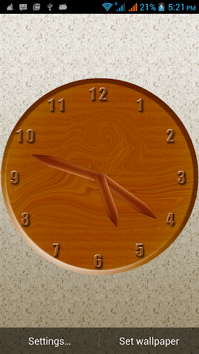 Woody Clock Live Wallpaper