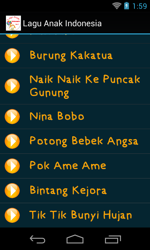 Lagu Anak Anak Indonesia Offline Lengkap - Android Apps on ...