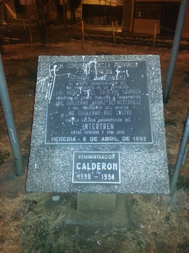 Placa Conmemorativa Calderon