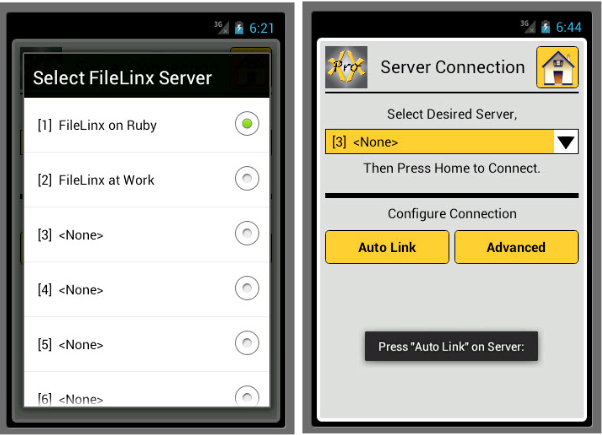 FileLinx PRO-Direct File Share Screen 3