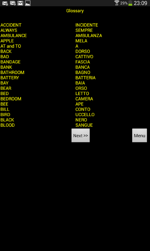 Linkword Italian Complete Screen 2