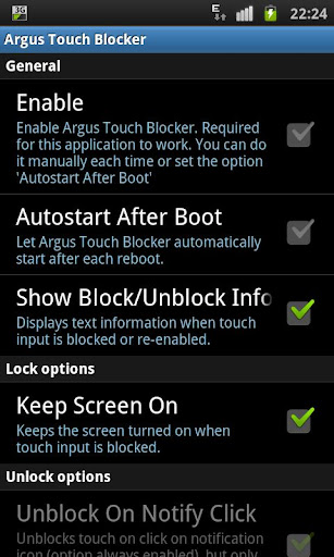 Touch Blocker / Disable Touch 2.2 screenshots 1