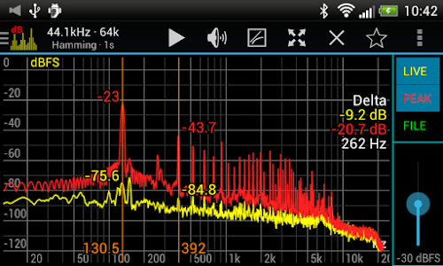 Android application Sound Spectrum Pro screenshort