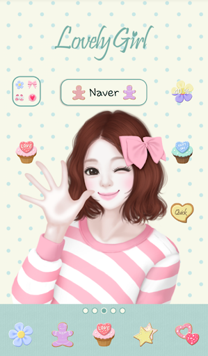 lovely girl hi dodol theme