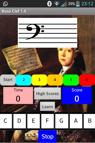 Android application Bass Clef screenshort