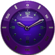 Clock Widget Purple Star