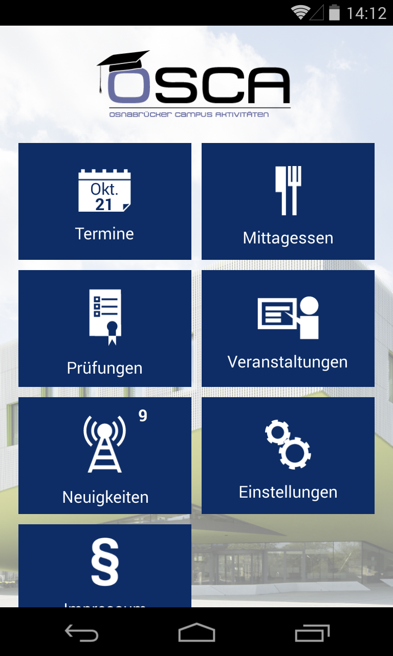 Android application OSCA screenshort